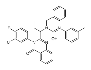 1-benzyl-1-[1-[3-(3-chloro-4-fluorophenyl)-4-oxoquinazolin-2-yl]propyl]-3-(3-methylphenyl)urea Structure