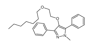 4-(2-heptoxyethoxy)-1-methyl-3,5-diphenylpyrazole结构式