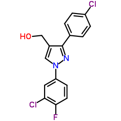 (1-(3-CHLORO-4-FLUOROPHENYL)-3-(4-CHLOROPHENYL)-1H-PYRAZOL-4-YL)METHANOL结构式