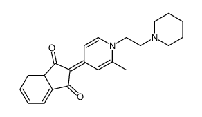 2-[[1,4-Dihydro-2-methyl-1-(2-piperidinoethyl)pyridin]-4-ylidene]indane-1,3-dione structure