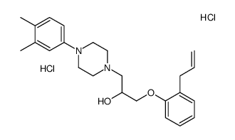 1-[4-(3,4-dimethylphenyl)piperazin-1-yl]-3-(2-prop-2-enylphenoxy)propan-2-ol,dihydrochloride结构式