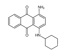 1-amino-4-cyclohexylamino-9,10-anthraquinone Structure