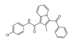 3-benzoyl-N-(4-chlorophenyl)-2-methylindolizine-1-carboxamide结构式