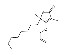 3,5-dimethyl-5-octyl-4-prop-2-enoxythiophen-2-one Structure