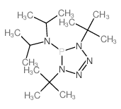 5H-Tetrazaphosphol-5-amine,1,4-bis(1,1-dimethylethyl)-1,4-dihydro-N,N-bis(1-methylethyl)- Structure