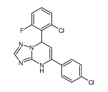 7-(2-chloro-6-fluorophenyl)-5-(4-chlorophenyl)-4,7-dihydro-[1,2,4]triazolo[1,5-a]pyrimidine结构式