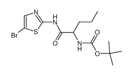 Carbamic acid,[1-[[(5-bromo-2-thiazolyl)amino]carbonyl]butyl]-,1,1-dimethylethyl ester (9CI)结构式