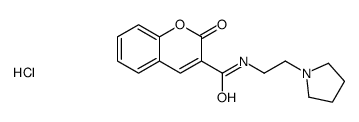 2-oxo-N-(2-pyrrolidin-1-ylethyl)chromene-3-carboxamide,hydrochloride Structure