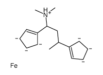 (1-cyclopenta-2,4-dien-1-yl-3-cyclopentylbutyl)-dimethylazanium,iron Structure