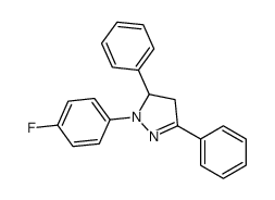 2-(4-fluorophenyl)-3,5-diphenyl-3,4-dihydropyrazole结构式