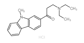 1-Propanone,3-(diethylamino)-1-(9-methyl-9H-carbazol-2-yl)-, hydrochloride (1:1)结构式