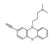 10-[3-(dimethylamino)propyl]phenothiazine-2-carbonitrile结构式