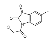 1-(2-chloroacetyl)-5-fluoroindole-2,3-dione结构式