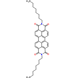 N,N'-二正辛烷基-3,4,9,10-苝四甲酰二亚胺结构式