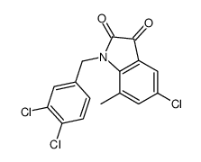 5-chloro-1-[(3,4-dichlorophenyl)methyl]-7-methylindole-2,3-dione结构式