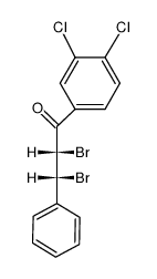 (2RS:3SR)-2.3-dibromo-3-phenyl-1-(3.4-dichloro-phenyl)-propanone-(1) Structure