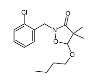 5-butoxy-2-[(2-chlorophenyl)methyl]-4,4-dimethyl-1,2-oxazolidin-3-one Structure