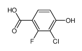 3-chloro-2-fluoro-4-hydroxybenzoic acid Structure