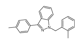 3-(4-methylphenyl)-1-[(2-methylphenyl)methyl]indazole结构式