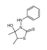 3-anilino-4-hydroxy-4,5-dimethylthiazolidine-2-thione结构式