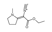 Z-N-Methyl-2-pyrrolidinylidenisocyanessigsaeureethylester结构式