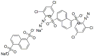 2,4-Dichlorobenzenediazonium-1,5-naphthalenedisulfonic acid disodium salt structure