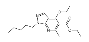 4-Ethoxy-6-methyl-1-n-pentyl-1H-pyrazolo[3,4-b]pyridine-5-carboxylic acid ethyl ester Structure