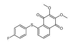 5-(4-fluorophenyl)sulfanyl-2,3-dimethoxynaphthalene-1,4-dione结构式