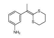 3-[1-(1,3-dithian-2-ylidene)ethyl]aniline Structure