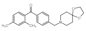 2,4-二甲基-4'-[8-(1,4-二恶-8-氮杂螺-[4.5]癸基)甲基]苯甲酮结构式