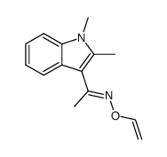 O-vinyl ether of 3-acetyl-1,2-dimethylindole oxime Structure