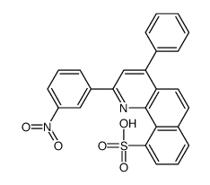 2-(3-nitrophenyl)-4-phenylbenzo[h]quinoline-10-sulfonic acid Structure