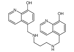 5-[[3-[(8-hydroxyquinolin-5-yl)methylamino]propylamino]methyl]quinolin-8-ol Structure