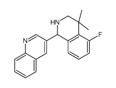 3-(5-fluoro-4,4-dimethyl-2,3-dihydro-1H-isoquinolin-1-yl)quinoline结构式