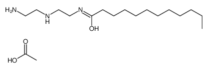 N-[2-[(2-aminoethyl)amino]ethyl]dodecanamide monoacetate structure