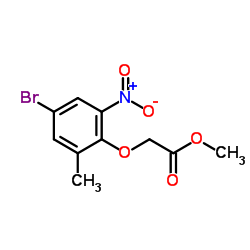 Methyl (4-bromo-2-methyl-6-nitrophenoxy)acetate Structure