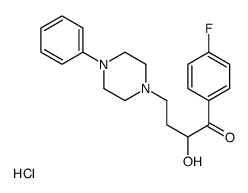 1-(4-fluorophenyl)-2-hydroxy-4-(4-phenylpiperazin-1-yl)butan-1-one,hydrochloride Structure