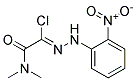 2-Chloro-N,N-dimethyl-2-[2-(2-nitrophenyl)hydrazono]acetamide structure