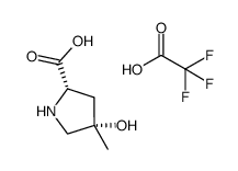 (2S,4S)-4-hydroxy-4-methylpyrrolidine-2-carboxylic acid trifluoroacetic acid salt Structure