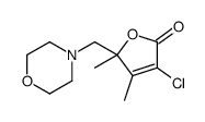 3-chloro-4,5-dimethyl-5-(morpholin-4-ylmethyl)furan-2-one结构式