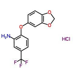 2-(1,3-Benzodioxol-5-yloxy)-5-(trifluoromethyl)aniline hydrochloride (1:1) Structure