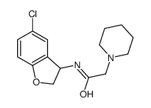 N-(5-chloro-2,3-dihydro-1-benzofuran-3-yl)-2-piperidin-1-ylacetamide结构式