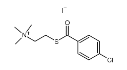 p-chlorobenzoylthiocholine iodide Structure