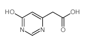 (6-羟基嘧啶-4-基)乙酸结构式