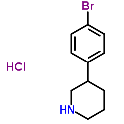 Piperidine, 3-(4-bromophenyl)-, hydrochloride Structure