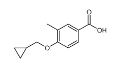 4-(cyclopropylmethoxy)-3-methylbenzoic acid structure