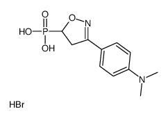 [3-[4-(dimethylamino)phenyl]-4,5-dihydro-1,2-oxazol-5-yl]phosphonic acid,hydrobromide Structure