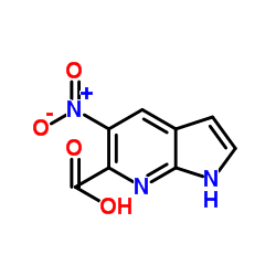 5-Nitro-1H-pyrrolo[2,3-b]pyridine-6-carboxylic acid结构式