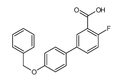 2-fluoro-5-(4-phenylmethoxyphenyl)benzoic acid结构式