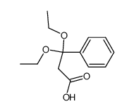 3,3-diethoxy-3-phenyl-propionic acid结构式